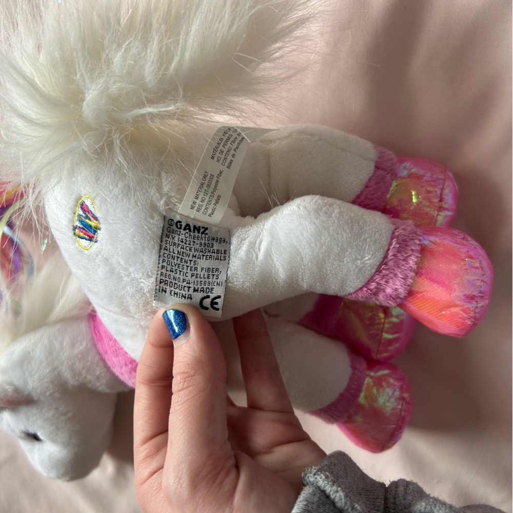 Webkinz Ribbon Unicorn Plush – HM461 (No Code) - Picture 4 of 7